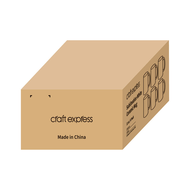 Craft Express 6-Pack 11 oz. White Ceramic Sublimation Mugs - Craft Express Canada