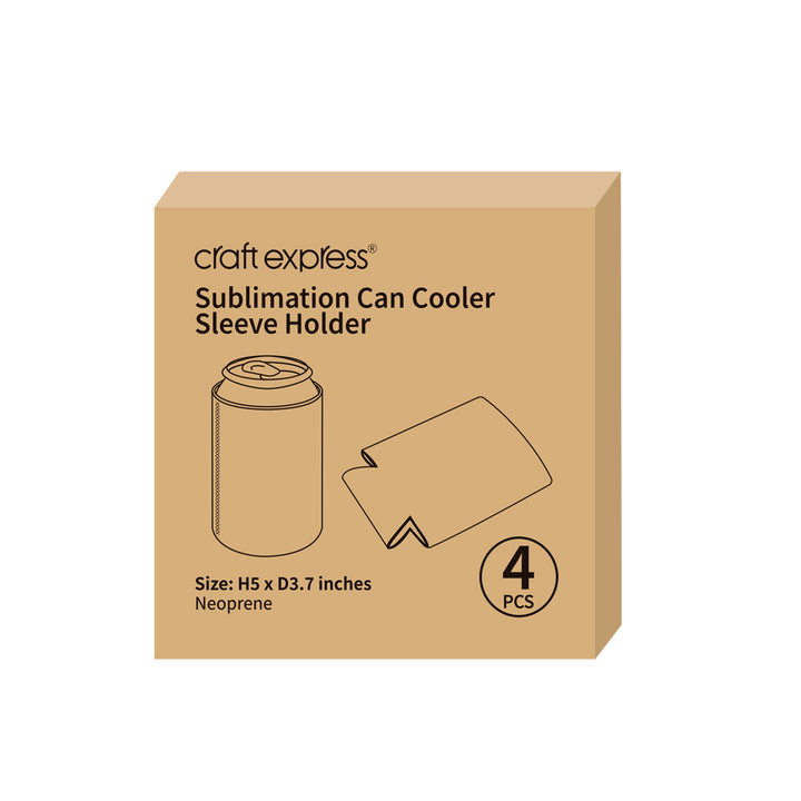 Craft Express 4 Pack Sublimation Neoprene Can Coolers - Craft Express Canada